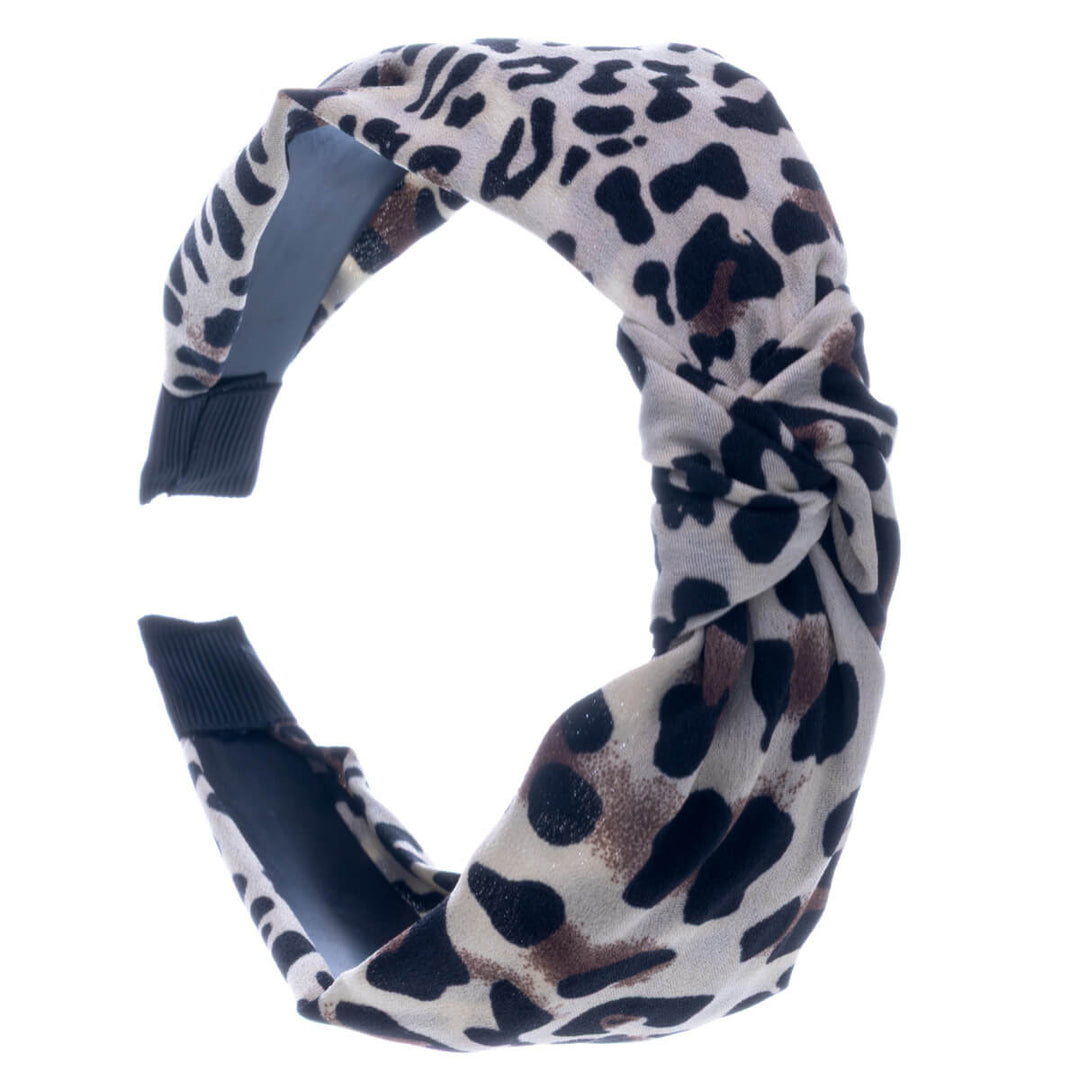 Leopard hairband with knot 2,9cm