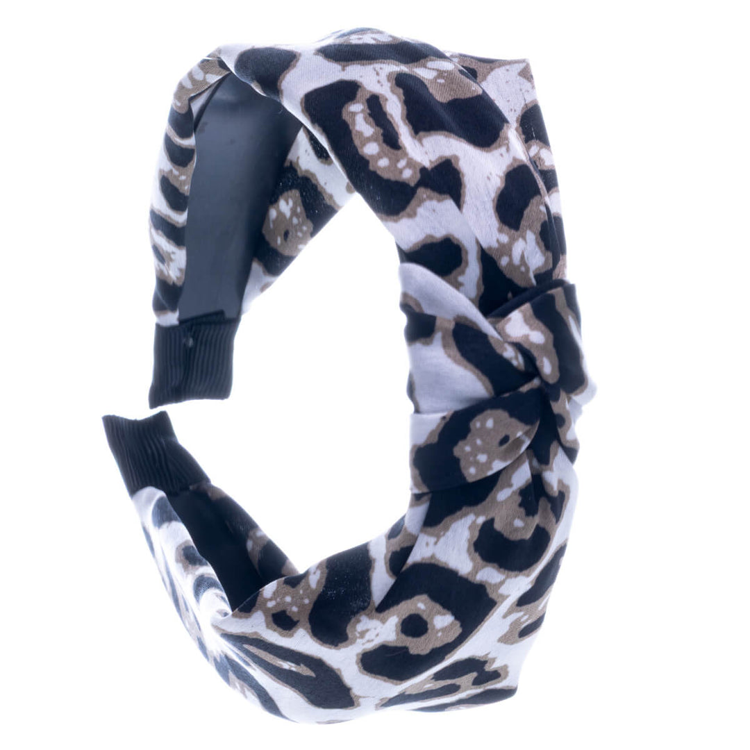 Leopard hairband with knot 2,9cm