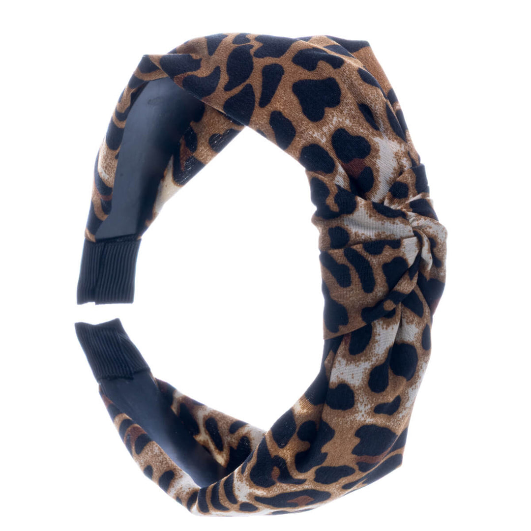 Leopard hairband with knot 2,9cm