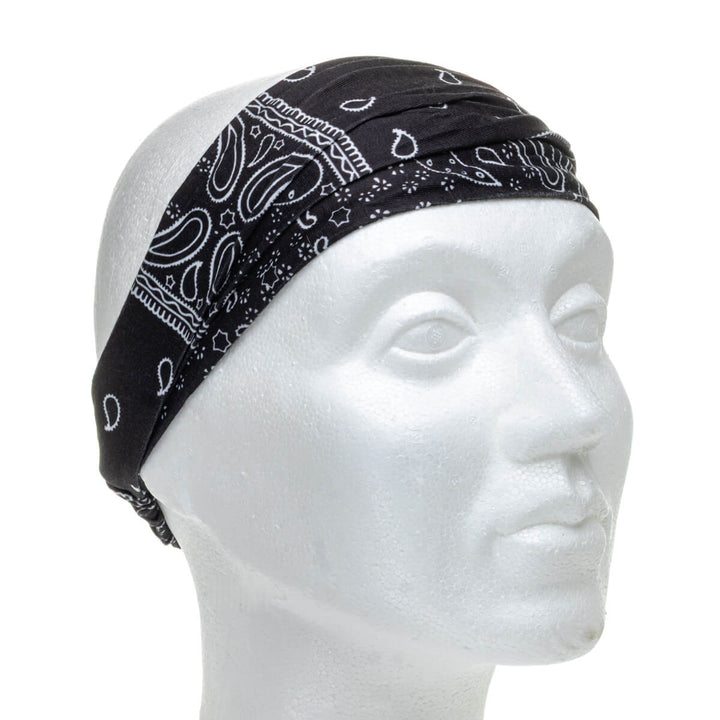Wide, stretchy headband – paisley bandana