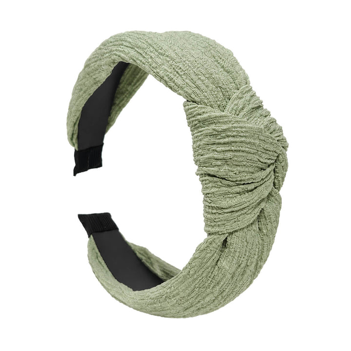 Knot-Detail Headband with Textured Matte Finish