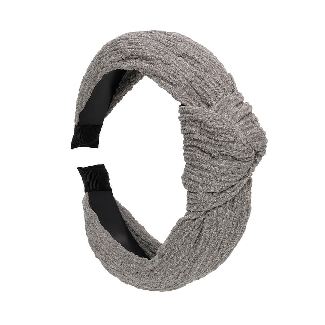 Knot-Detail Headband with Textured Matte Finish