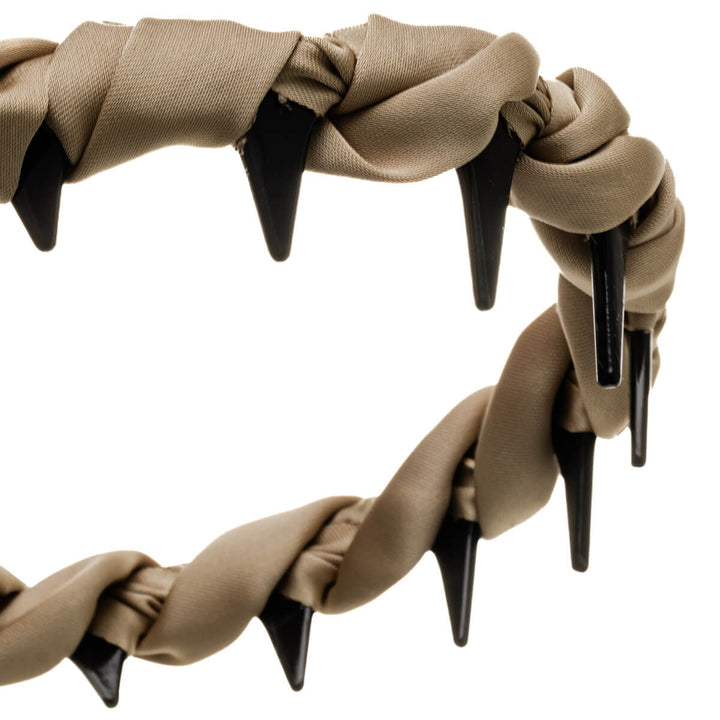 Plastic hair clip decorated with satin fabric