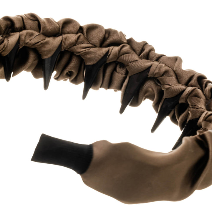 Plastic hair clip decorated with satin fabric