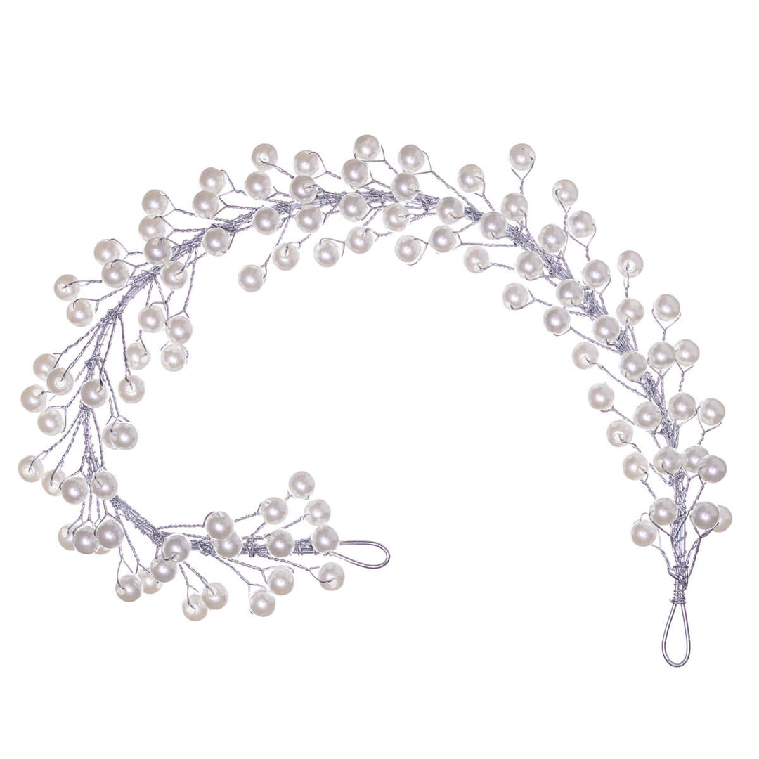 Generously shaped pearl hair accessory, 27 cm