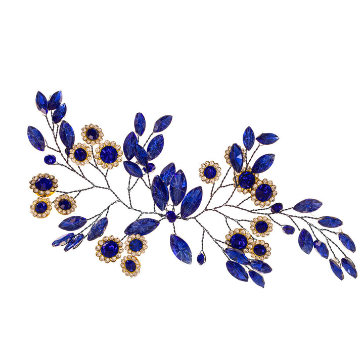 Colorful moldable hair accessory with glass stones, 17 cm