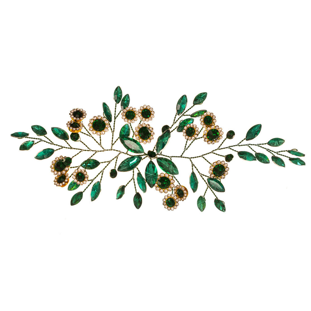 Colorful moldable hair accessory with glass stones, 17 cm