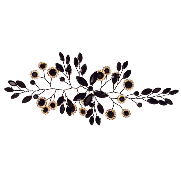 Colorful moldable hair accessory with glass stones, 17 cm