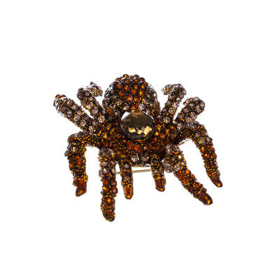 Kimalteleva hämähäkki rintakoru lasikivillä