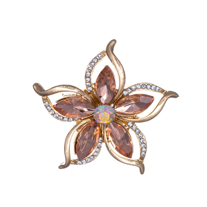 Sharp petal flower brooch