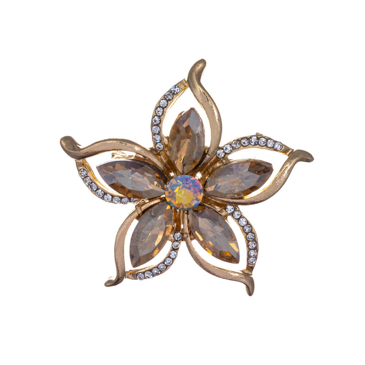 Sharp petal flower brooch