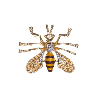 Glittering wasp brooch