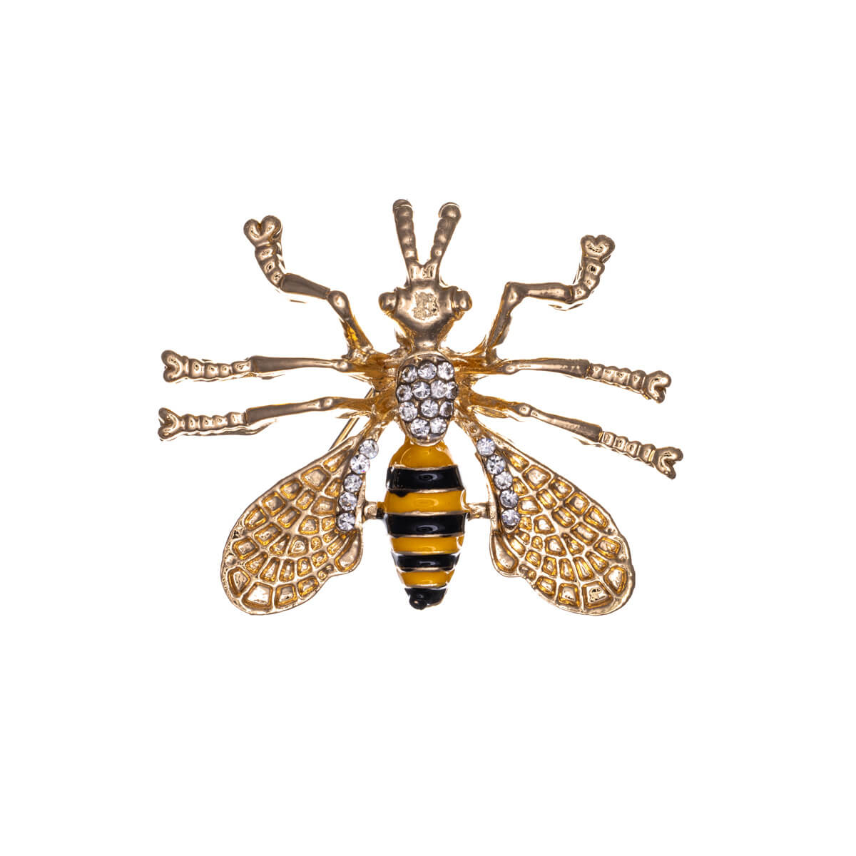 Glittering wasp brooch