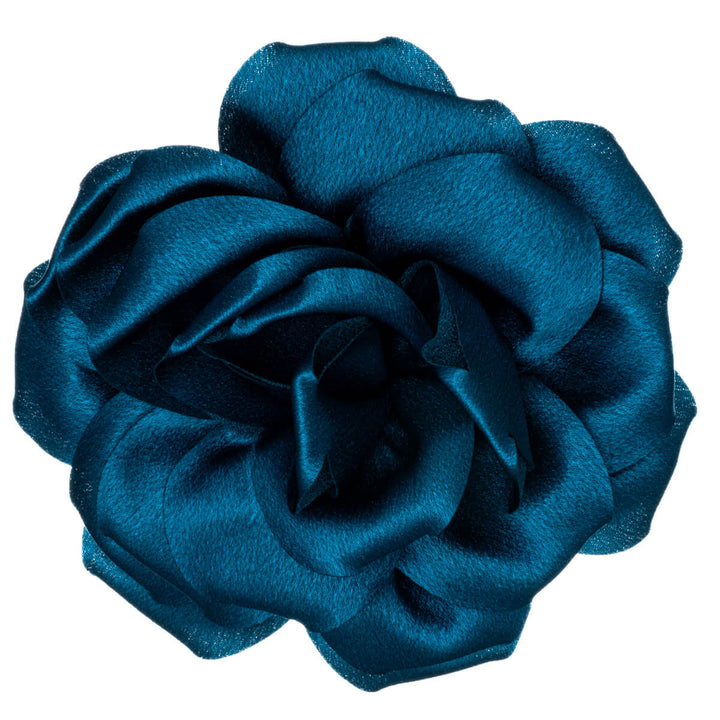 Big satin hair flower and Flower brooch 14cm