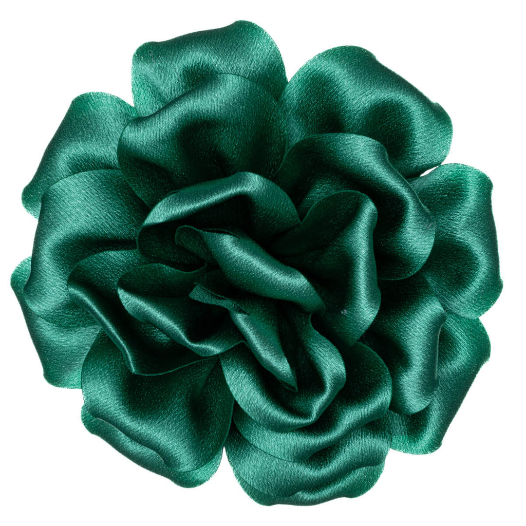 Big satin hair flower and Flower brooch 14cm