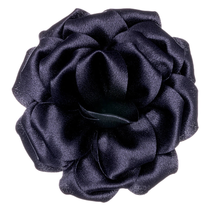 Big satin hair flower and Flower brooch 14cm