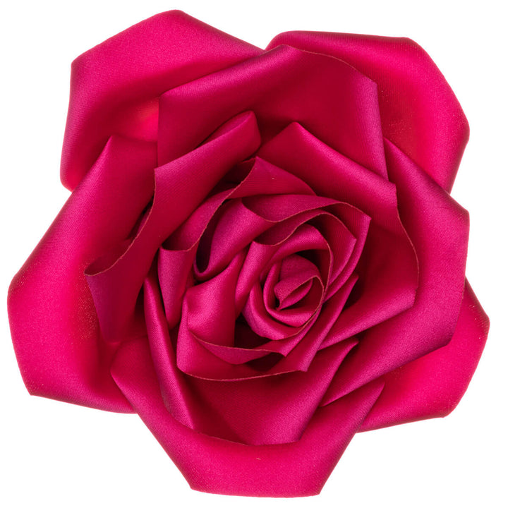 Satin rose hair flower and Flower brooch 11cm