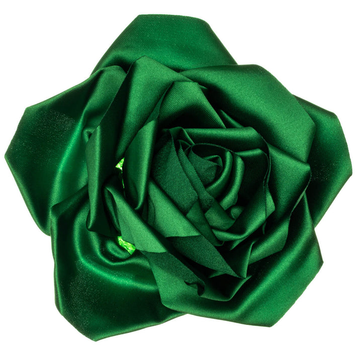 Satin rose hair flower and Flower brooch 11cm