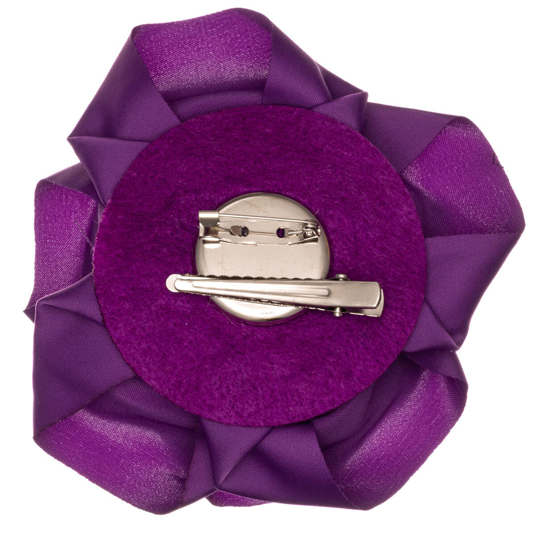 Matte satin rose hair flower and Flower brooch 11cm