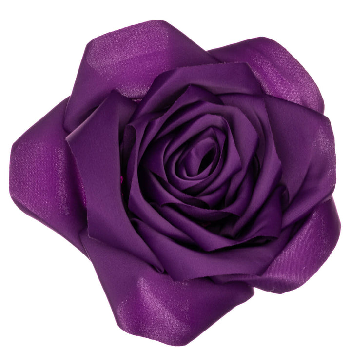 Matte satin rose hair flower and Flower brooch 11cm