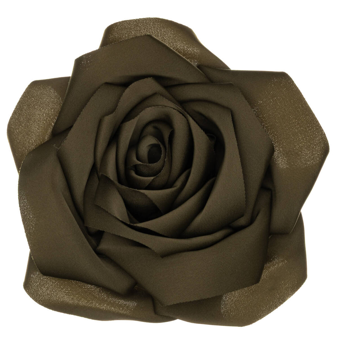 Matte satin rose hair flower and Flower brooch 11cm