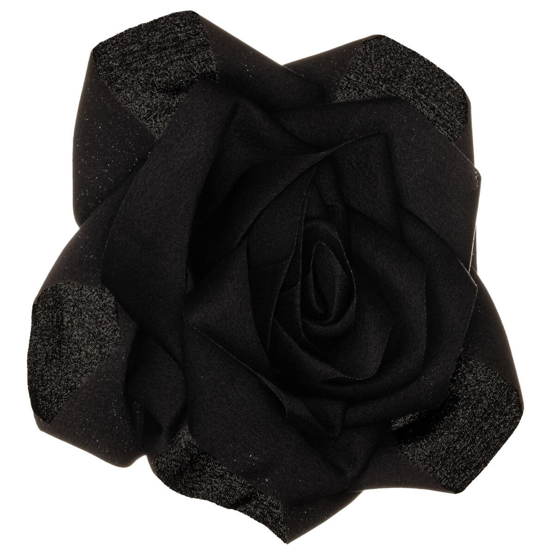 Matte satin rose hair flower and Flower brooch 11cm