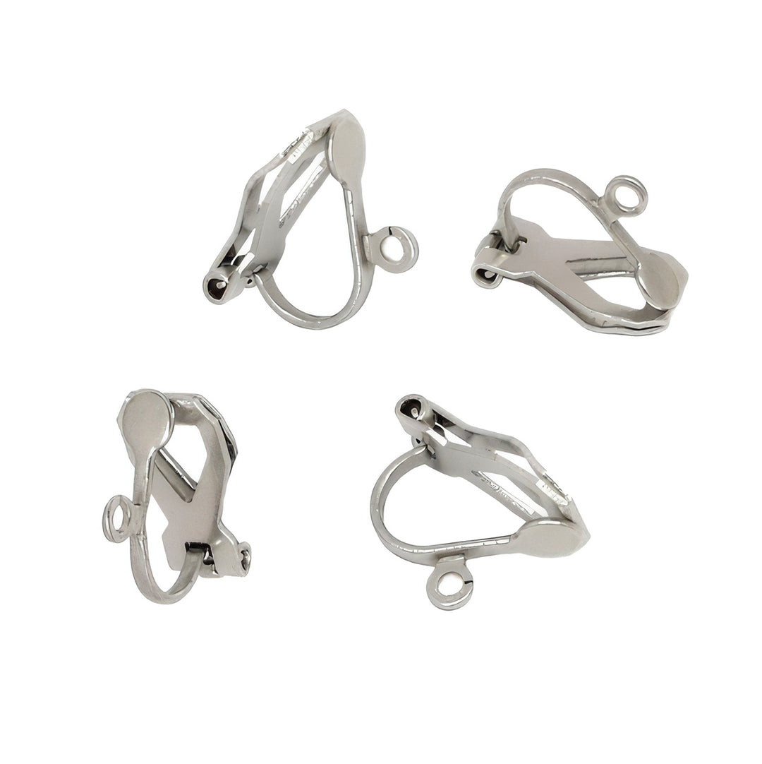 Steel clips for earrings 4pcs (Steel 316L)