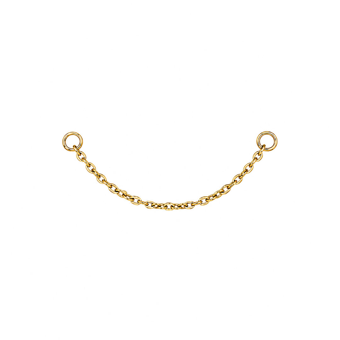 Gold-Plated Titanium Chain for Piercing Jewelry (PVD Titanium G23)