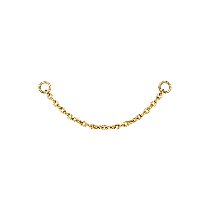 Gold-Plated Titanium Chain for Piercing Jewelry (PVD Titanium G23)