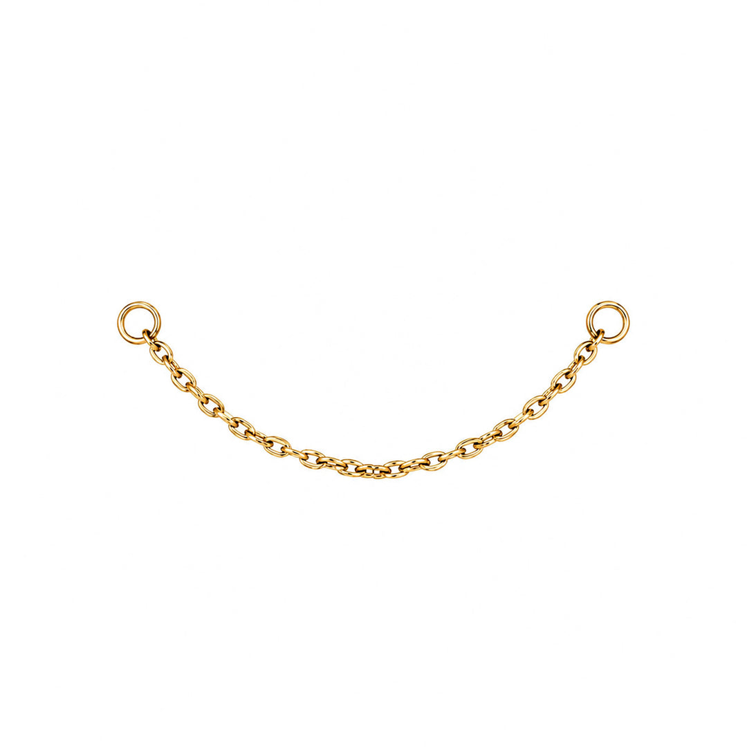 Gold-Plated Titanium Chain for Piercing Jewelry (PVD Titanium G23)