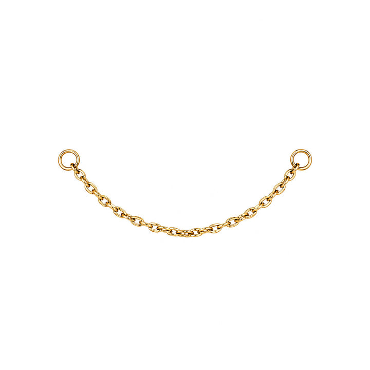 Gold-Plated Titanium Chain for Piercing Jewelry (PVD Titanium G23)