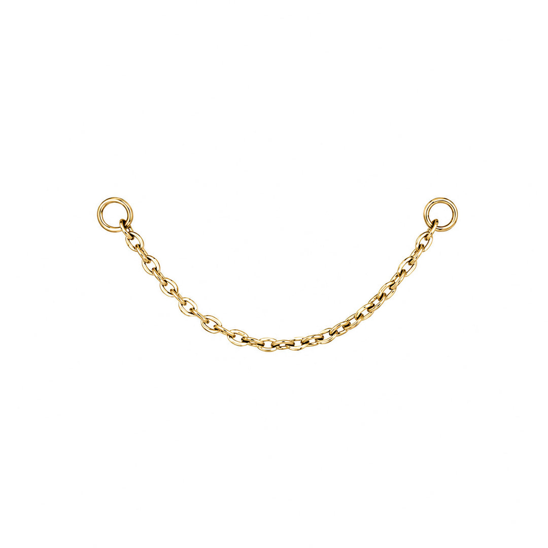 Gold-Plated Titanium Chain for Piercing Jewelry (PVD Titanium G23)