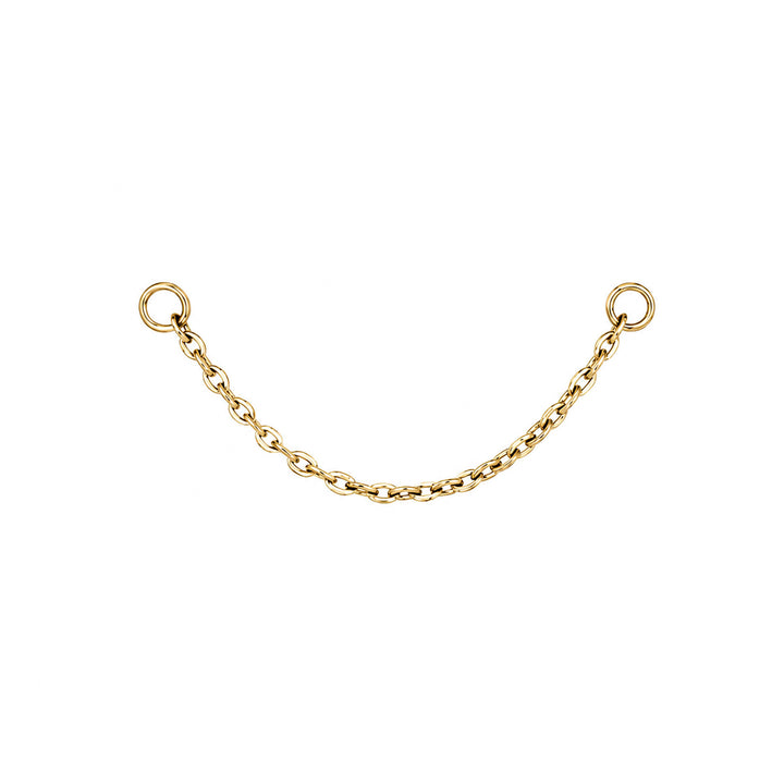Gold-Plated Titanium Chain for Piercing Jewelry (PVD Titanium G23)