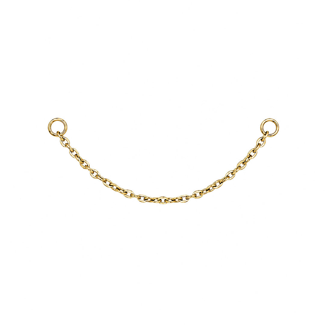 Gold-Plated Titanium Chain for Piercing Jewelry (PVD Titanium G23)