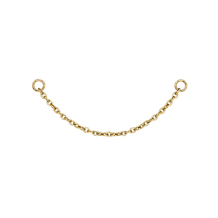 Gold-Plated Titanium Chain for Piercing Jewelry (PVD Titanium G23)