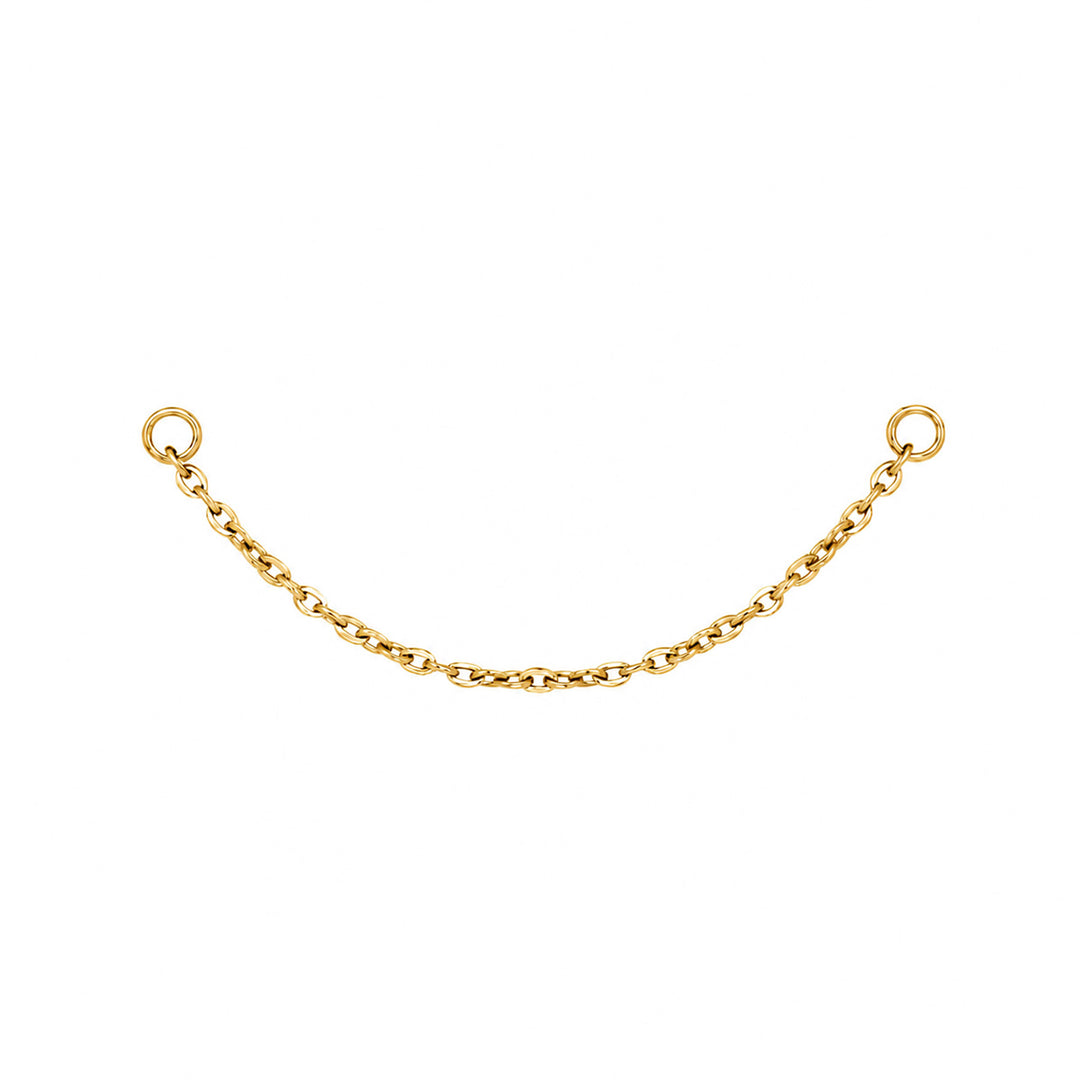 Gold-Plated Titanium Chain for Piercing Jewelry (PVD Titanium G23)