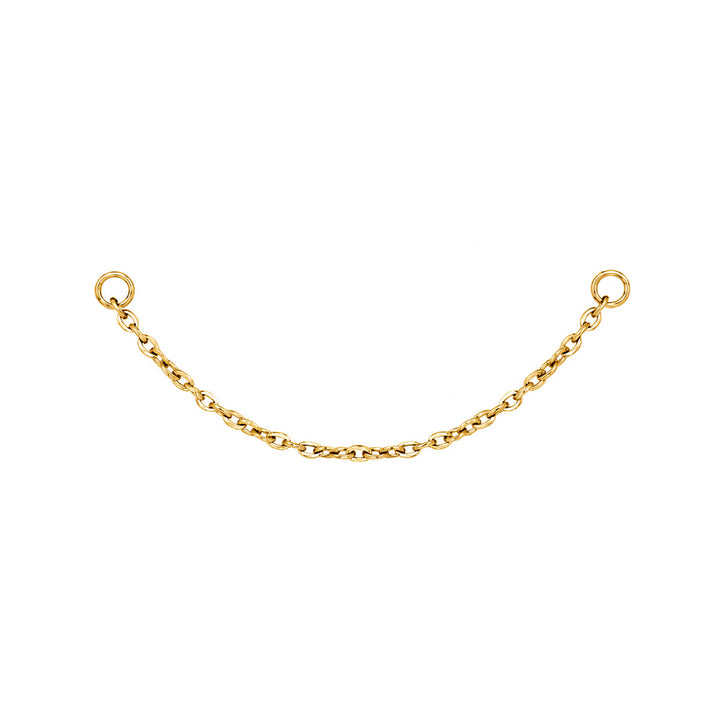 Gold-Plated Titanium Chain for Piercing Jewelry (PVD Titanium G23)