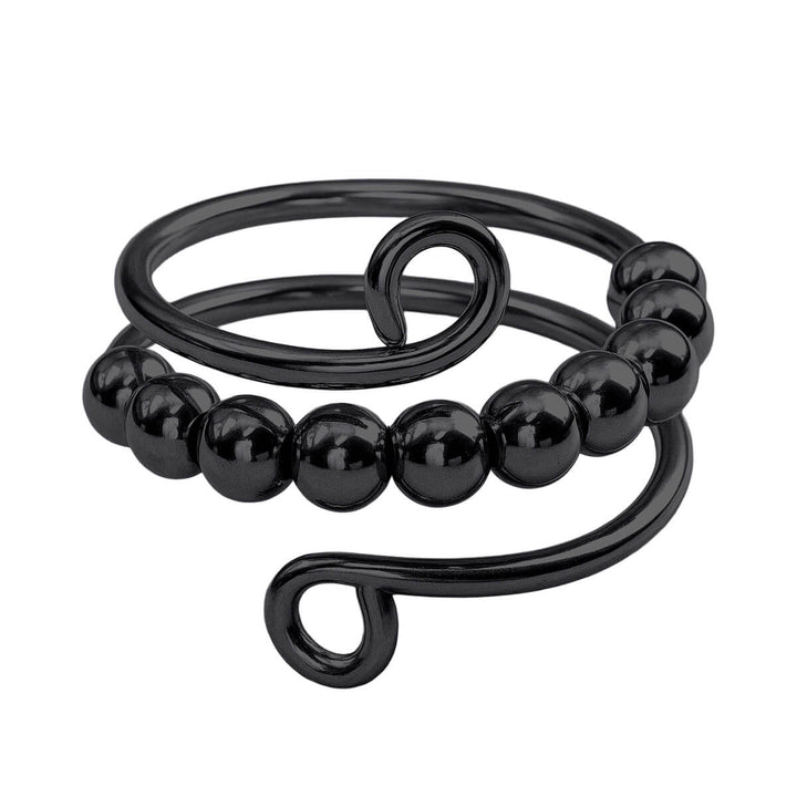 Rotating beads antistress ring with two threads (Steel 316L)