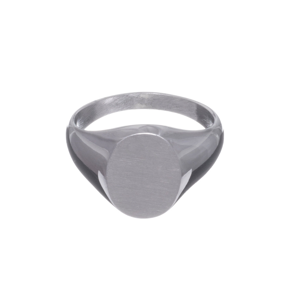 Steel wedding ring with signet ring (Steel 316L)