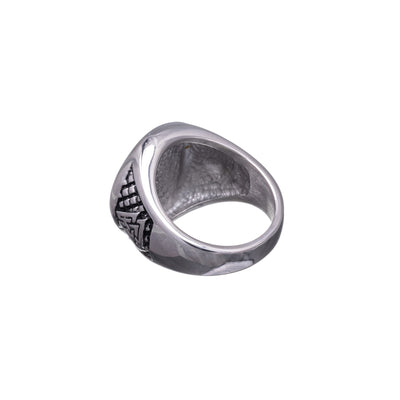Vegvisir white metal heel ring (Steel 316L)