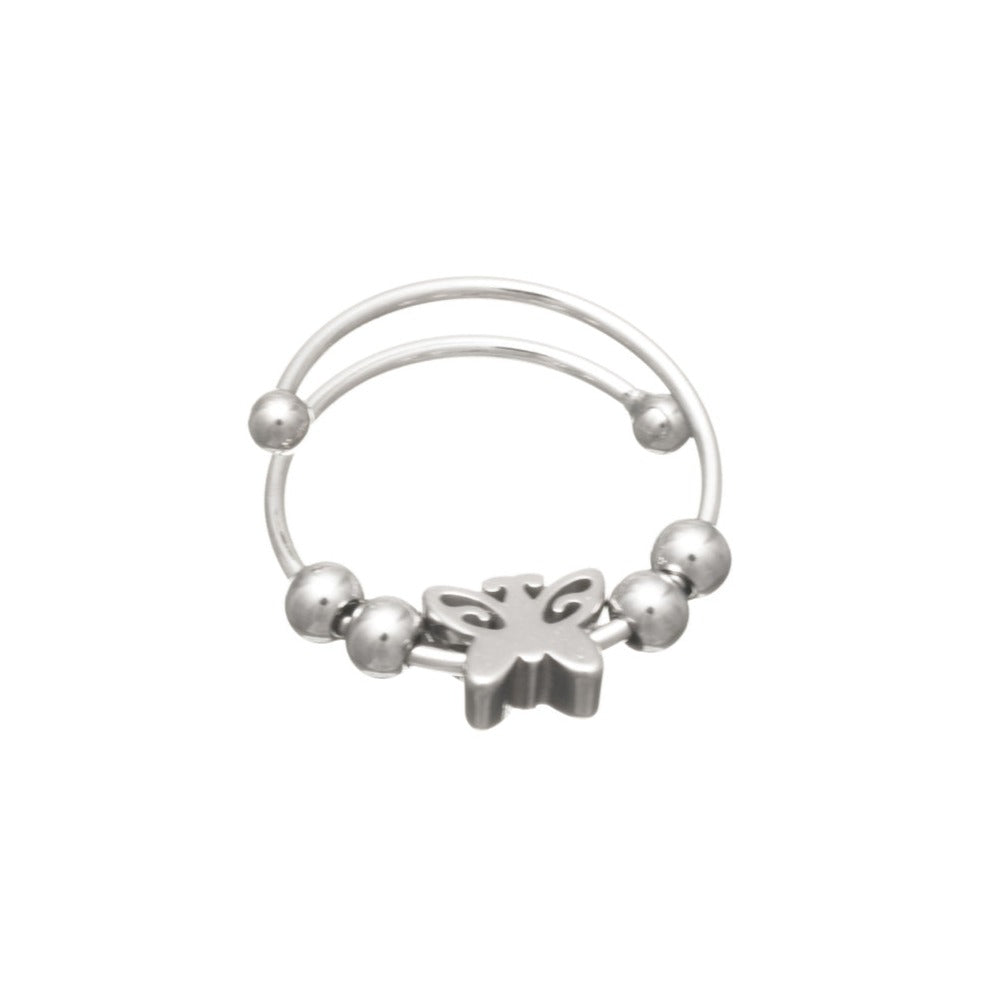 Rotating beads anti-stress ring butterfly (Steel 316L)