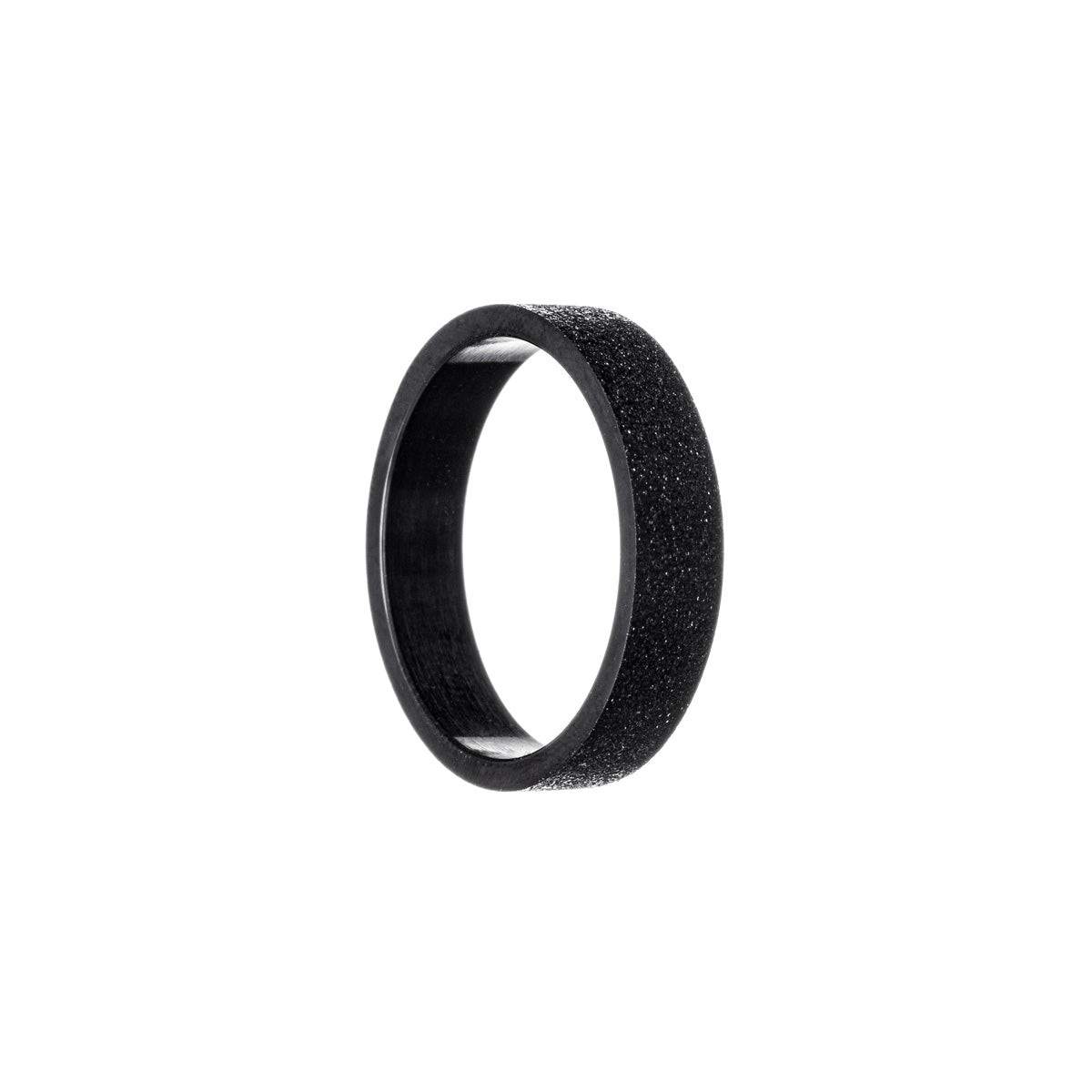 Sparkling black ring 5mm (Steel 316L)
