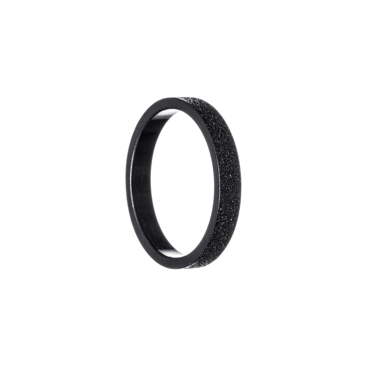 Sparkling black ring 3,6mm (Steel 316L)
