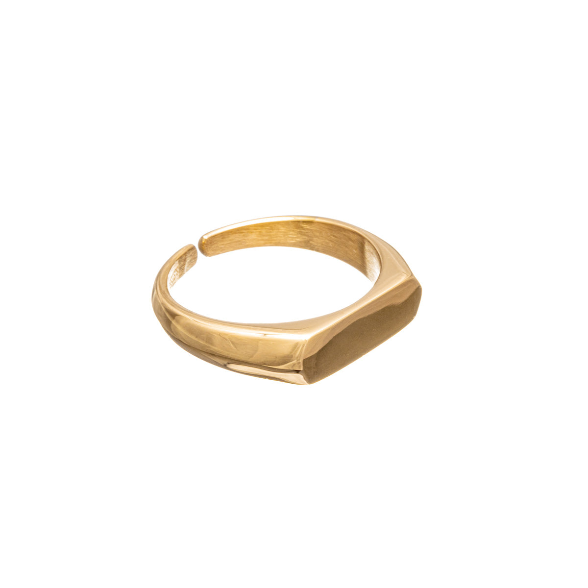 Low gold plated steel wedding ring (Steel 316L)
