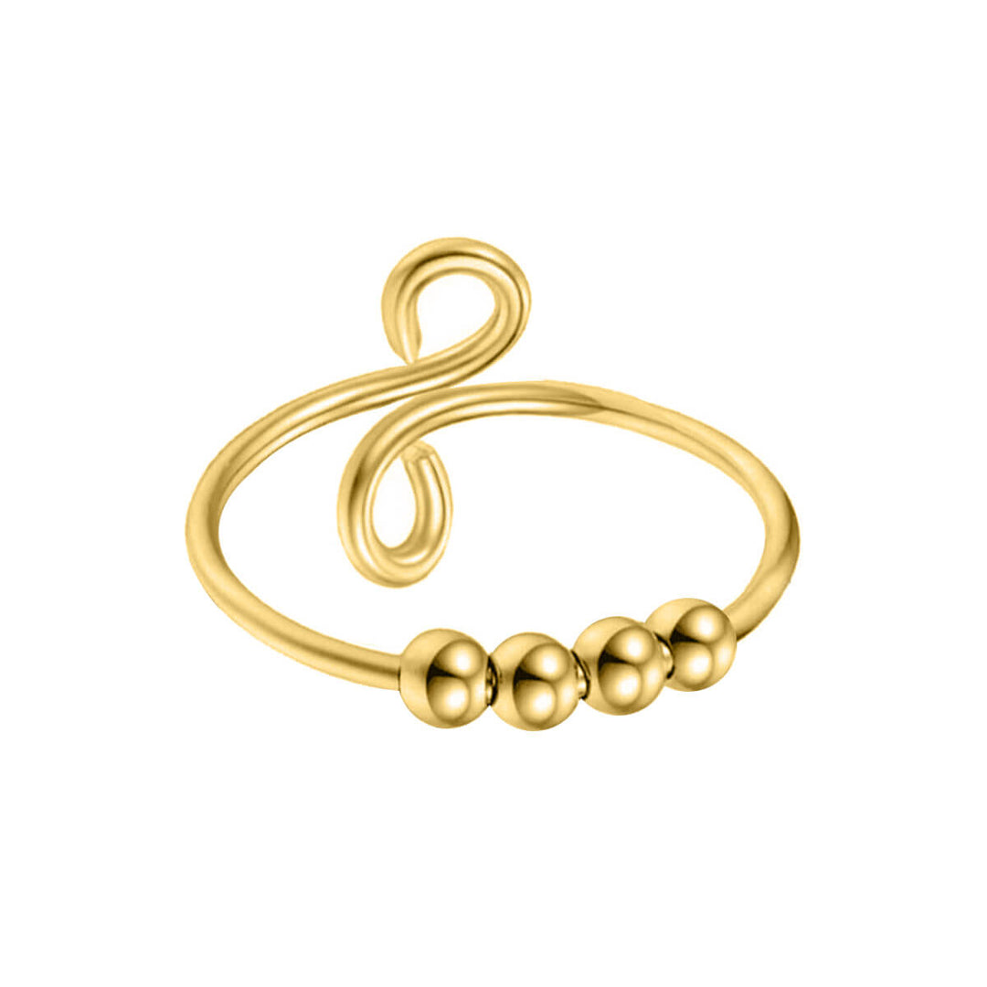 Rotating bead ring anti-stress ring with 4 beads (Steel 316L)