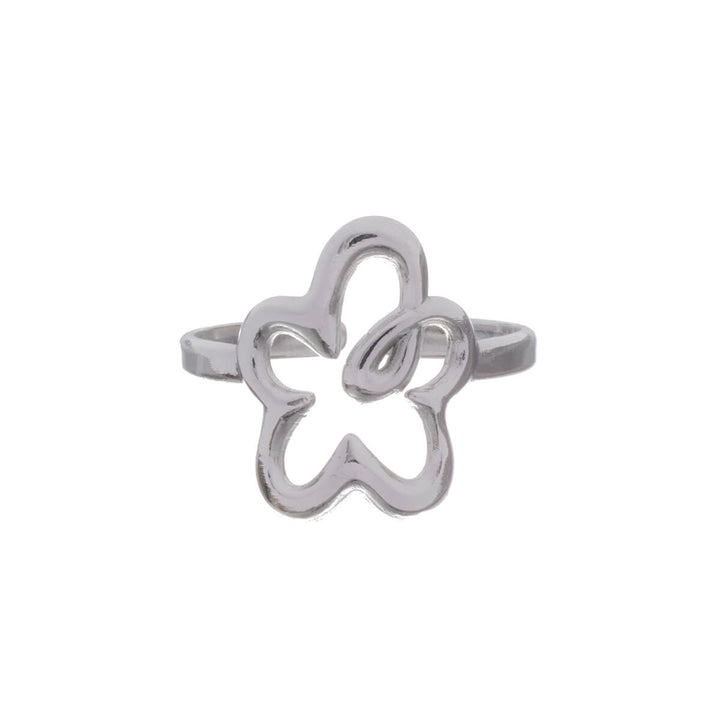 Flower pattern adjustable ring (Steel 316L)