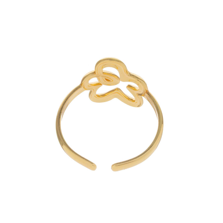 Flower pattern adjustable ring (Steel 316L)