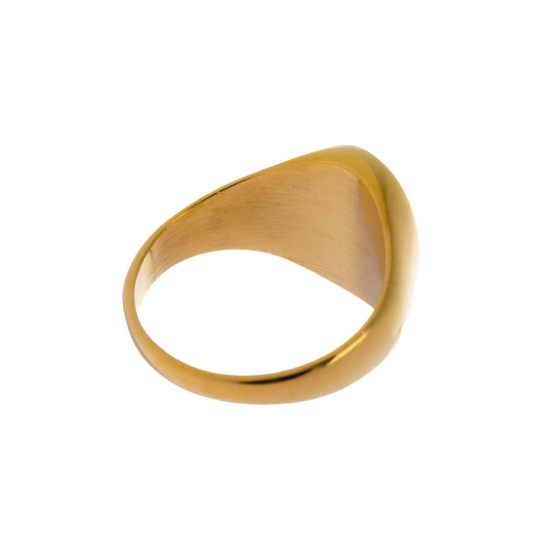 Gold-plated oval ring (316L steel)