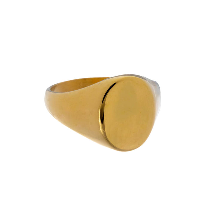 Gold-plated oval ring (316L steel)