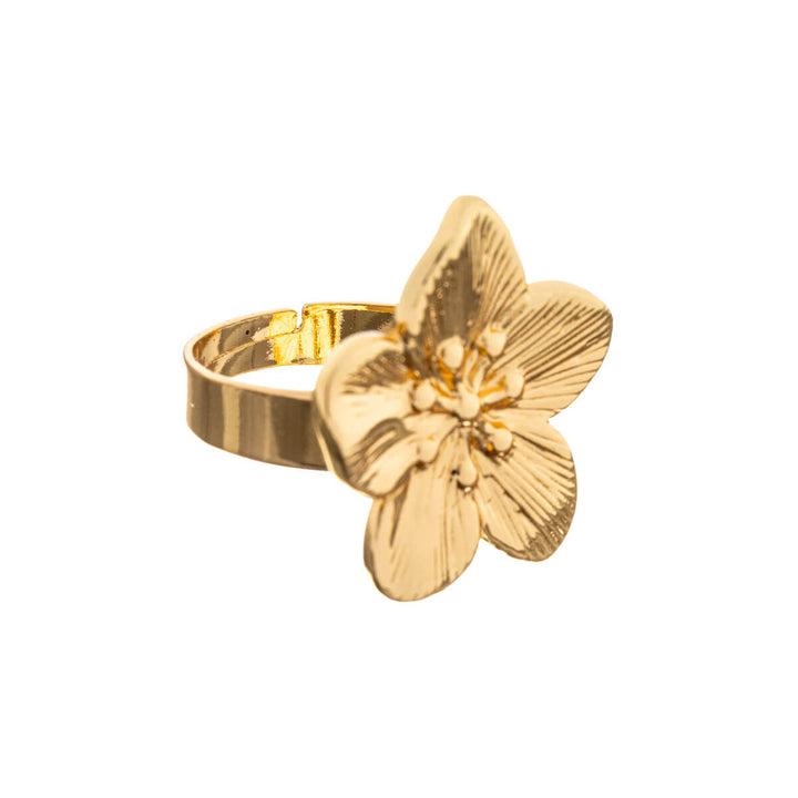 Adjustable flower ring (316L steel)